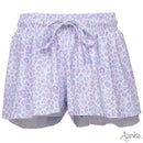 Azarhia Girls Leopard Love Butterfly Flowy Shorts | Pastel Leopard Boutique Shorts
