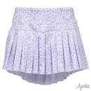 Azarhia Girls Leopard Love Mini Pleated Skort | Pastel Leopard Boutique Tennis Skirt