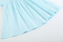Light Blue Daisy Smocked Bishop Dress