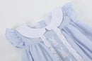 Light Blue Bunny Ruffle Yoke Dress