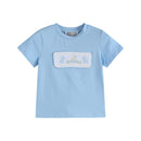 Light Blue Bunny Smocked T-Shirt and Shorts Set