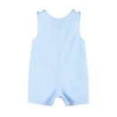 Light Blue Gingham Bunny Applique Shortalls