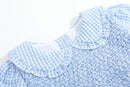 Light Blue Gingham Smocked Dress