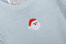 Light Blue Santa Knit Romper