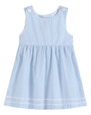 Light Blue Seersucker A-Line Dress