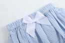 Light Blue Seersucker Turtle 2pc Bloomer Set