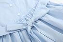 Light Blue USA Flag Smocked Dress