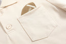 Light Brown Football Pocket Polo Golf Shirt