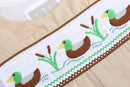 Light Brown Mallard Smocked Longalls