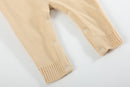 Light Brown Pumpkin Knit Romper