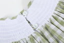 Light Green Alligator Smocked Bishop Dress