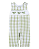 Light Green Alligator Smocked Longall