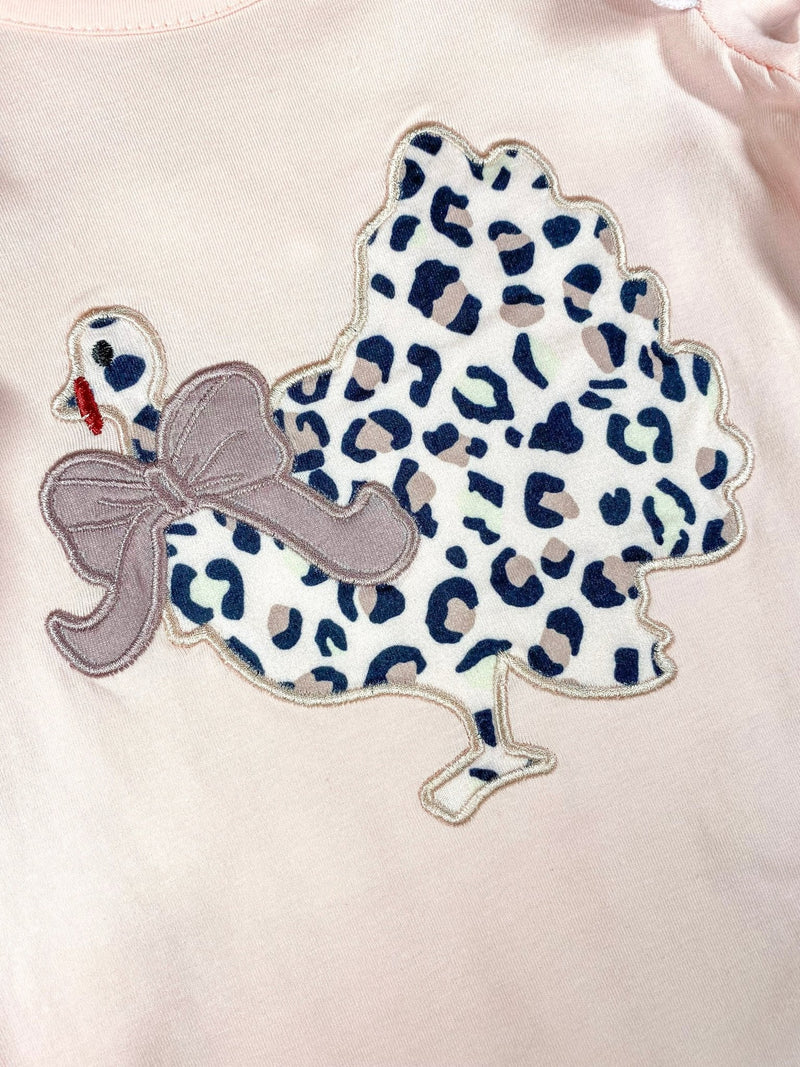 Light Pink Animal Print Turkey Infant Onesie