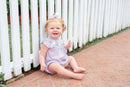 Light Purple Seersucker Bunny Smocked Romper