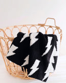 Lightning Bolt Fuzzy Blanket | Black