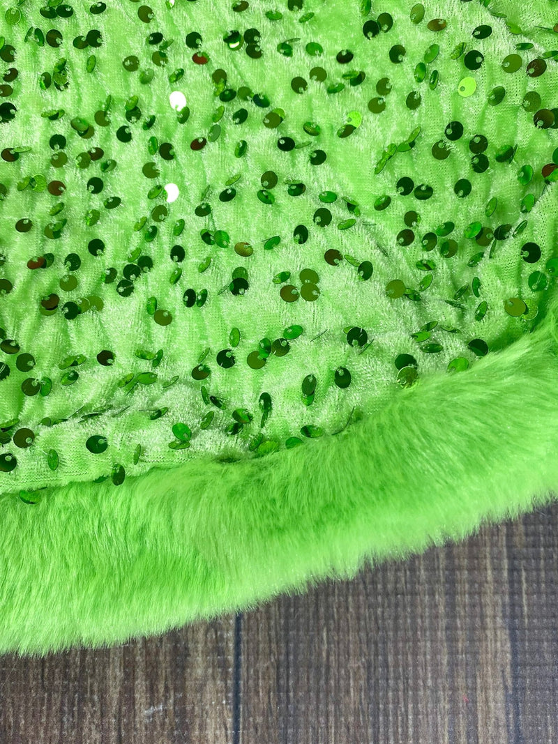 Lime Green Sequin Bell Bottoms