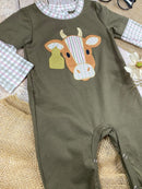Little Cattle Rancher Boys Infant Romper