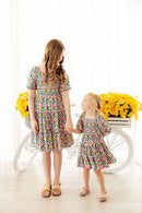 Beautiful Blossoms Smocked Ruffle Dress