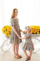 Beautiful Blossoms Smocked Ruffle Dress