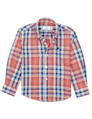 Boys Fireside Plaid Sportshirt – Classic Fall Button-Down Shirt for Kids