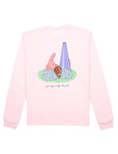Properly Tied Girls Home Team Long Sleeve Football T-Shirt | Pink Football Graphic Tee | Premium Pima Cotton | Bossier City, LA