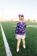 TCU Purple Frog Satin Jacket