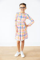 Plaid About You L/S Pocket Twirl Dress