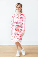 Bow La La L/S Pocket Twirl Dress