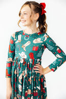 Western Wonderland L/S Pocket Twirl Dress