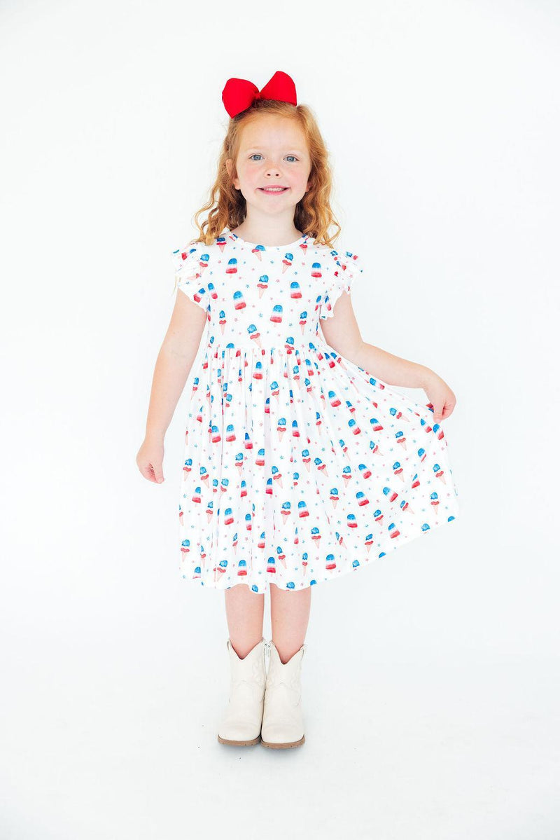 Summer Sweets Flutter Sleeve Twirl Dress