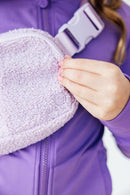 Lavender Fleece Belt Bag