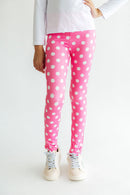 Pink Polka Dots Leggings
