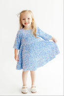 Light Blue Velvet Sequin Dress