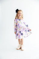 Tied with a Boo Lavender L/S Pocket Twirl Dress