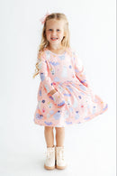 Spooky Sweetheart 3/4 Sleeve Pocket Twirl Dress