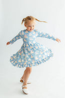 Nativity L/S Ruffle Hem Twirl Dress