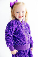 Purple Velvet Sequin Jacket