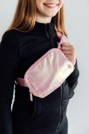 Pink Iridescent Belt Bag