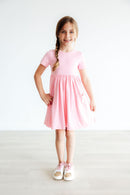 Bubblegum Pink S/S Pocket Twirl Dress