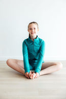 Turbo Teal Active Shorty Shorts