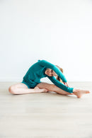 Turbo Teal Active Shorty Shorts