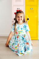 School Rules S/S Pocket Twirl Dress