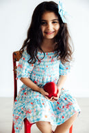Honor Roll Smocked Ruffle Dress