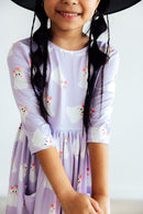 Feeling Fa-boo-lous 3/4 Sleeve Pocket Twirl Dress