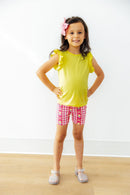 Yellow S/S Ruffle Tee