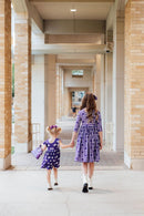 TCU Purple Frog Flutter Twirl Dress