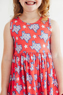 Texas Pride Tank Twirl Dress