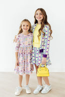 French Quarter Fun 3/4 Sleeve Pocket Twirl Dress