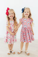 Once Upon a Castle Flutter Sleeve Twirl Dress