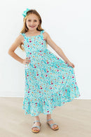 Bluebell Breeze Ruffle Maxi Dress